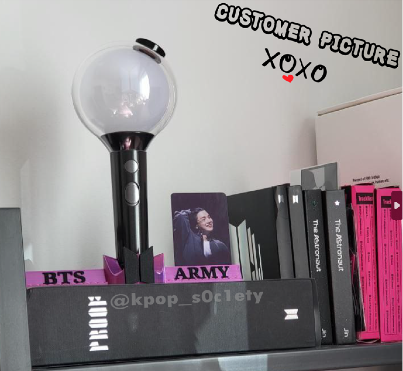 BTS Lightstick holder für alle Lightstick Versionen + integrierten Photocard holder K-Pop Fanmade Army