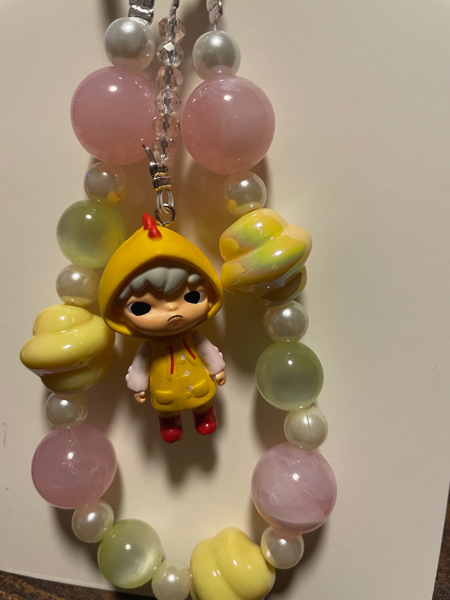 Hirono Rosa gelb Design Handykette & Taschenanhänger: Der süße kleine Anhänger