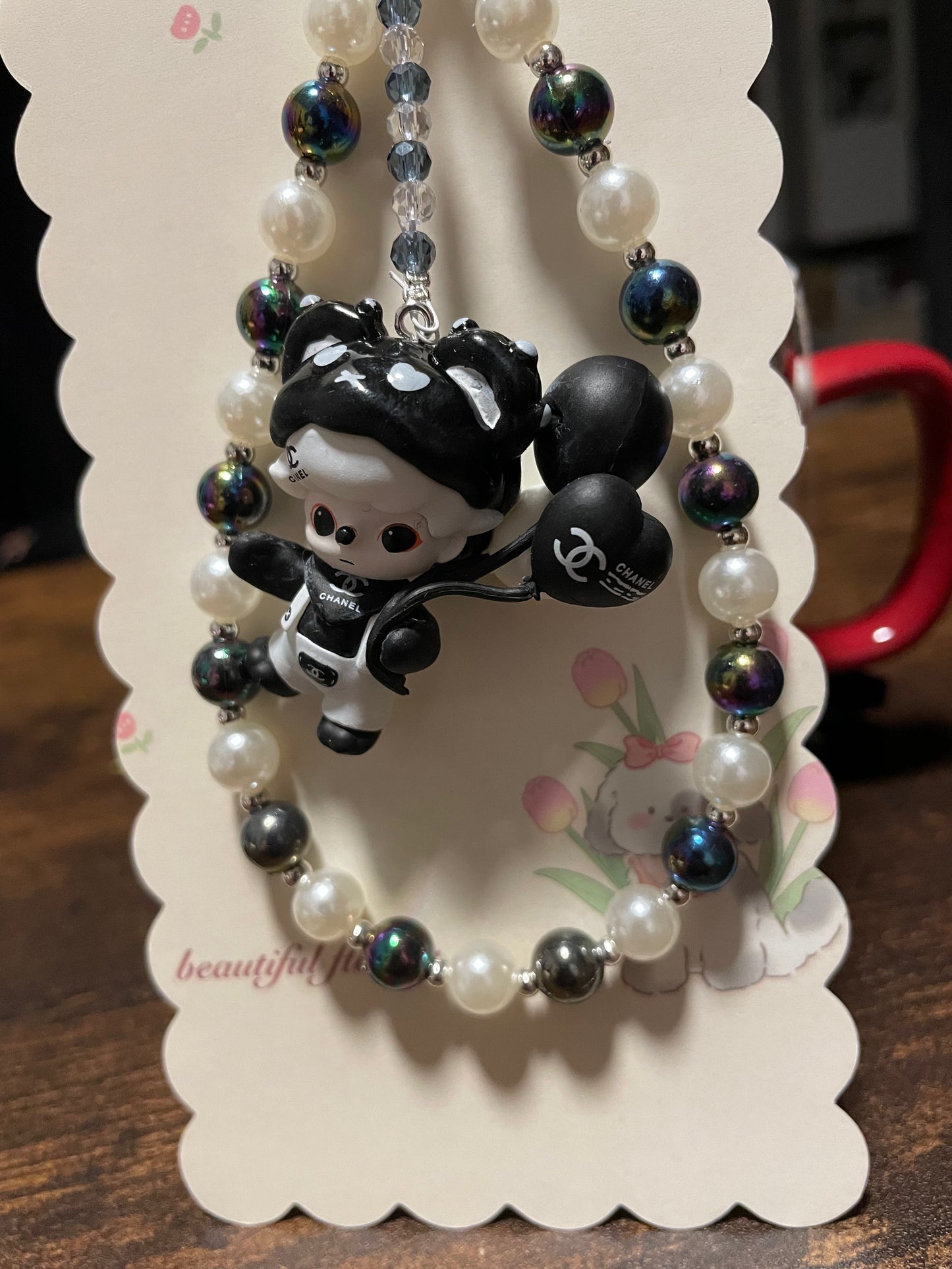 Dimoo black Design Handykette & Taschenanhänger | Süßer kleiner Anhänger