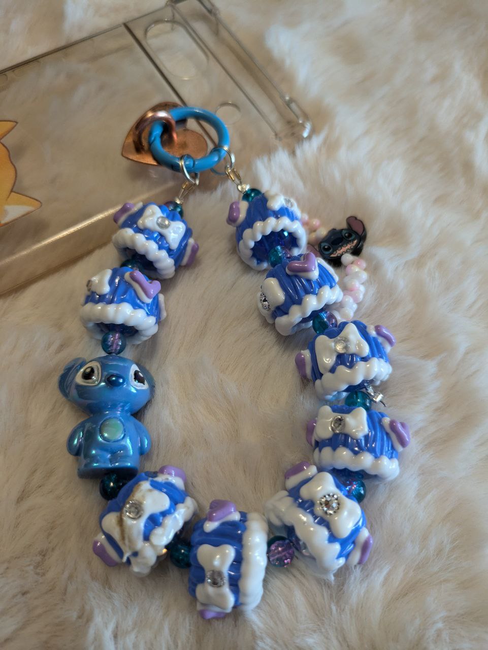Stitch blue Phonechain, Taschen und Keychain