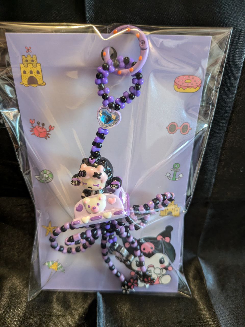 Purpel SkullPanda Phonechain, Taschen und Keychain