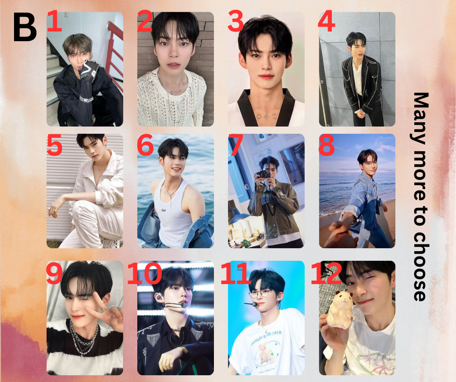 Zerobaseone Photocard Hanbin, Handmade PCs, Kpop