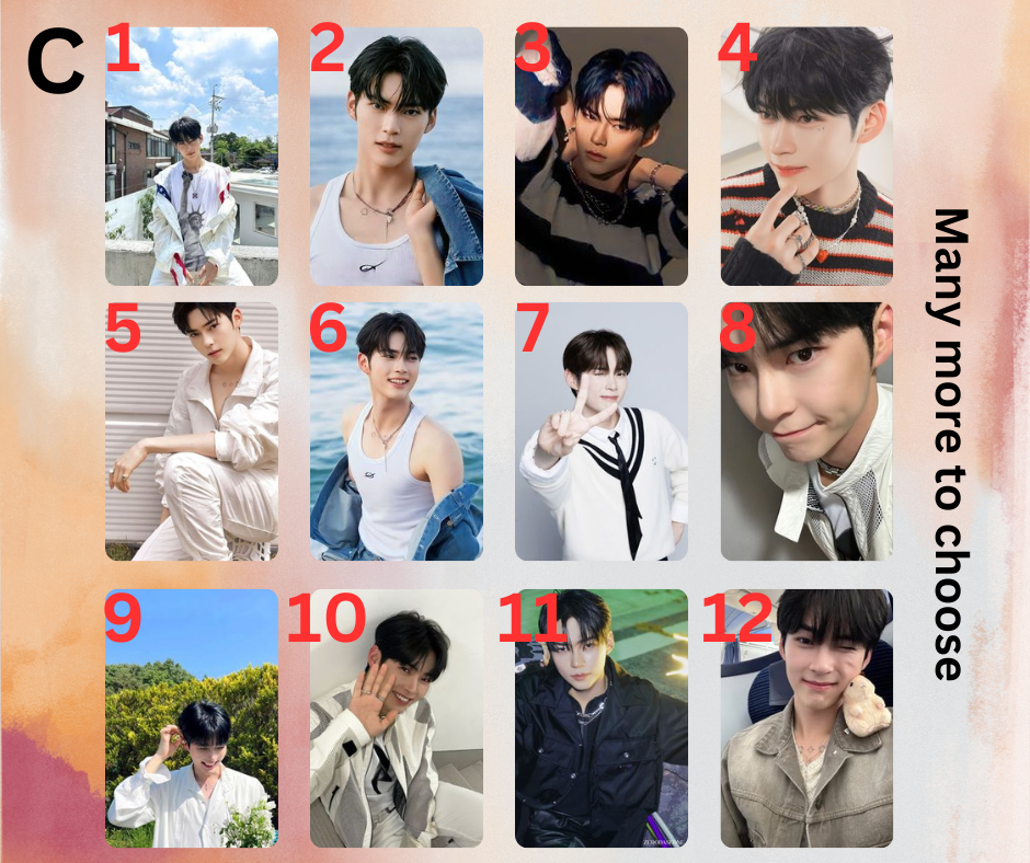 Zerobaseone Photocard Hanbin, Handmade PCs, Kpop