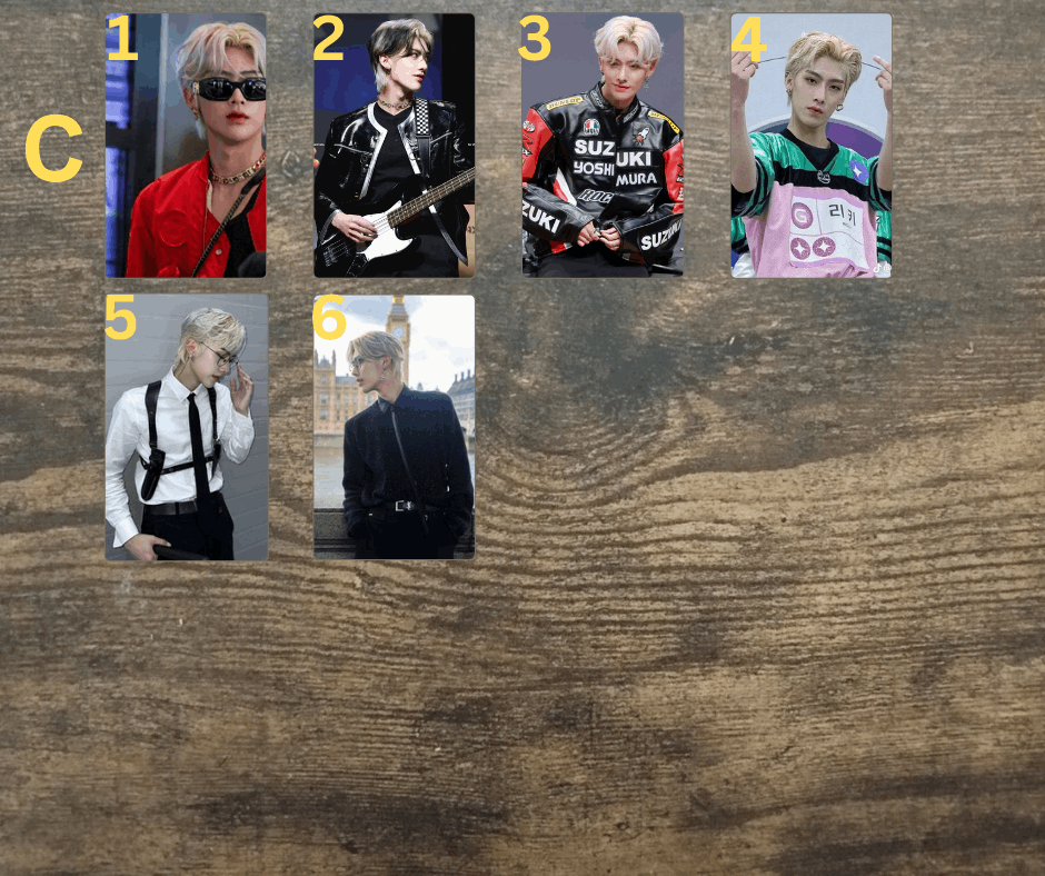 K-Pop Zerobaseone PCs Ricky, Fotokarten Handmade PCs