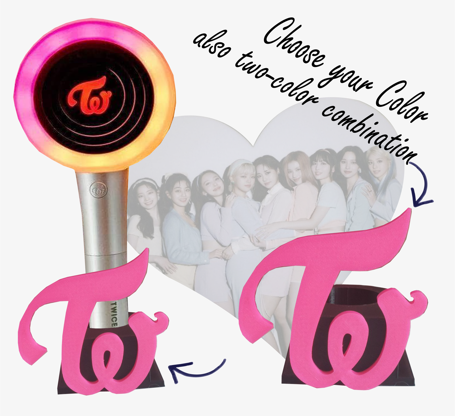 Twice Lightstick holder für alle Versionen, Kpop Fanmade