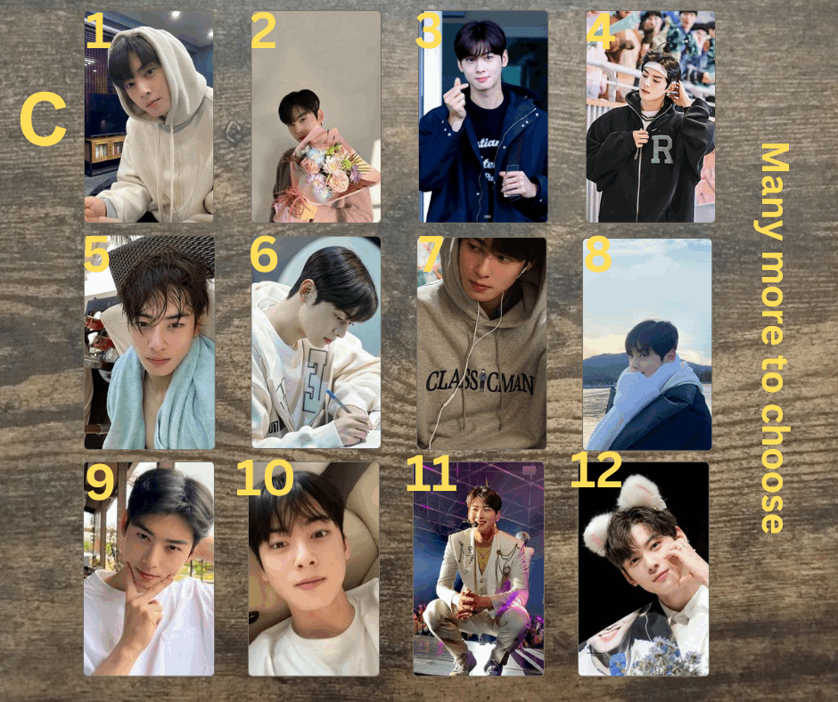 Cha Eunwoo Photocard, Kpop Fanmade Sammelkarten, Astro