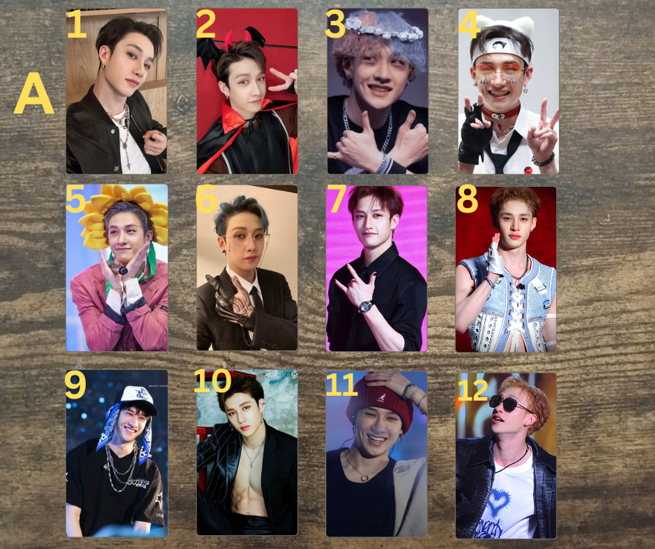 Bangchan Photocard, Straykids K-Pop Fanmade Handmade PCs