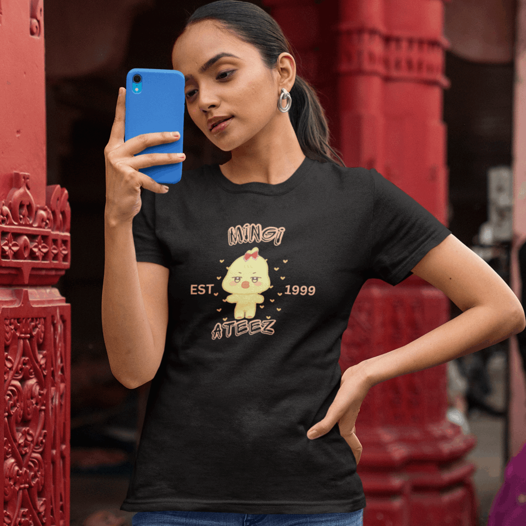 Ateez Mingi T-Shirt, Aniteez, Kawaii, K-pop