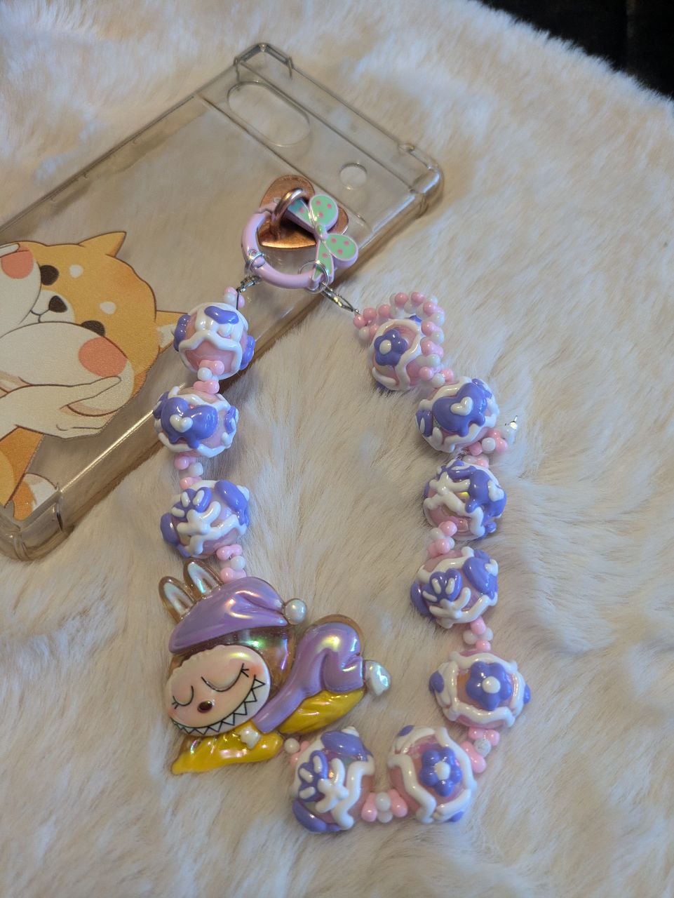 Cute Labubu Slepping Phonechain, Taschen und Keychain