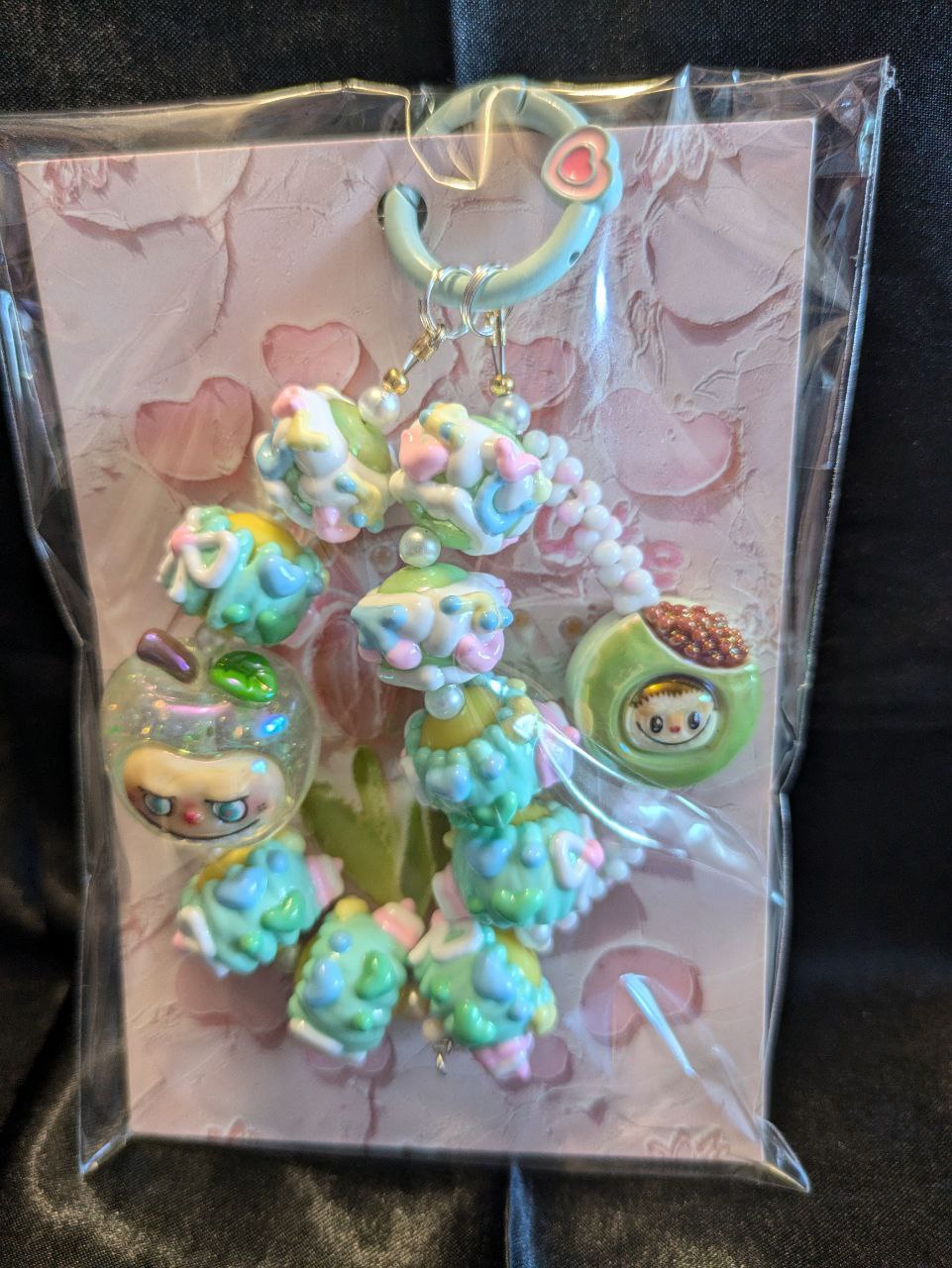 Labubu Cute mint Phonechain, Taschen und Keychain