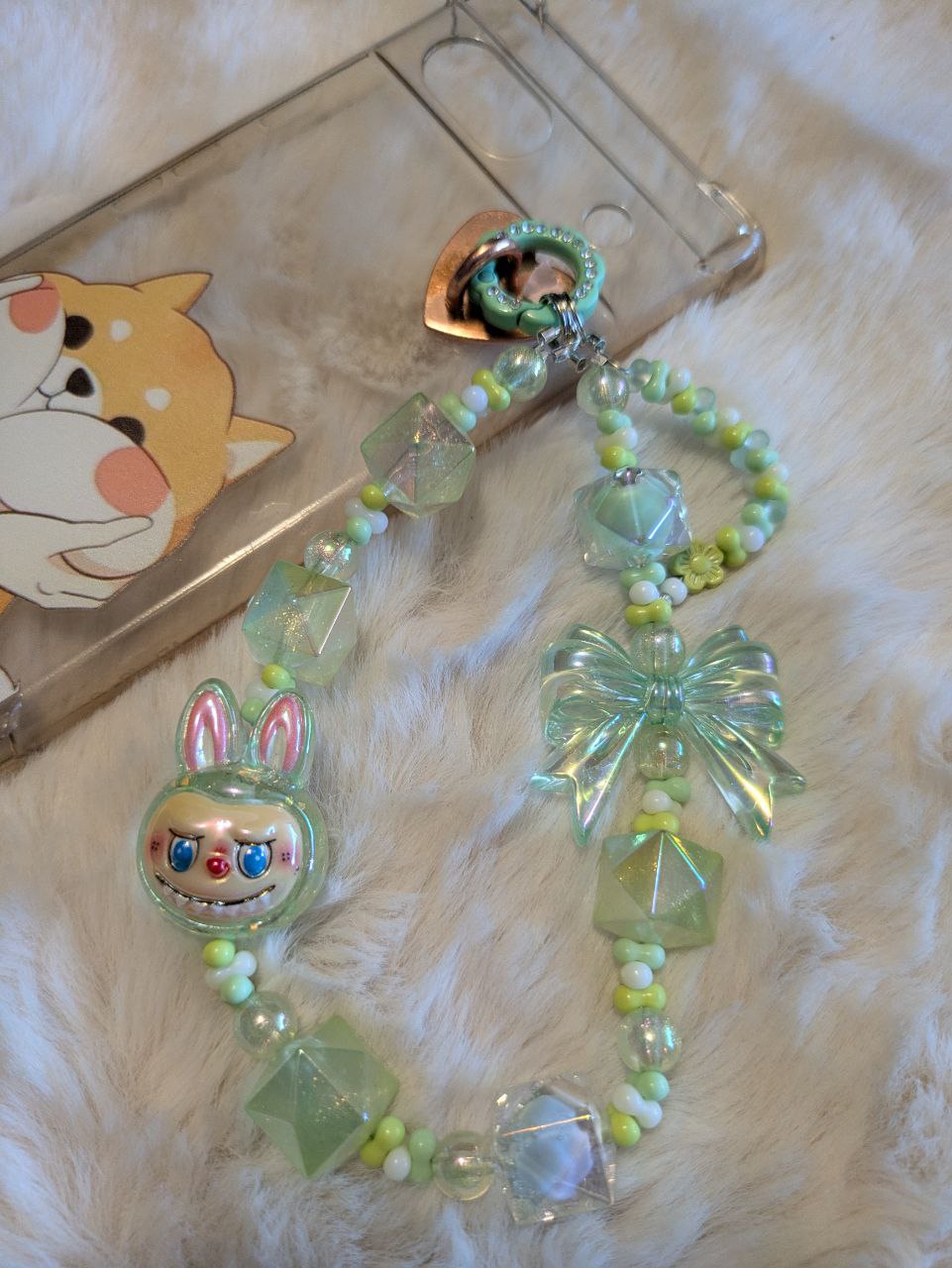 Labubu green Phonechain, Taschen und Keychain