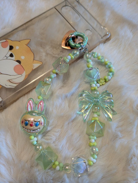 Labubu green Phonechain, Taschen und Keychain