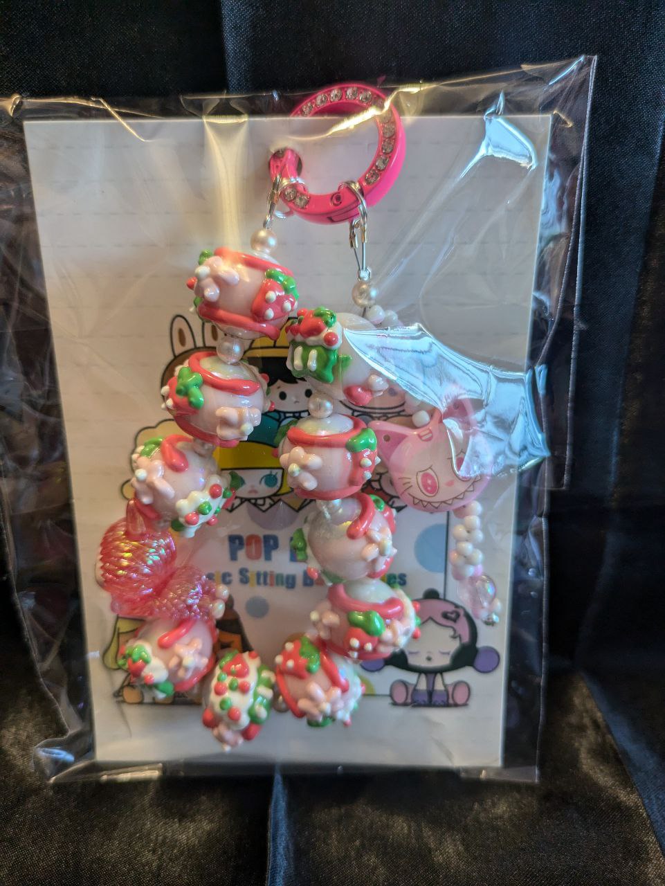 Labubu Strawberries Phonechain, Taschen und Keychain