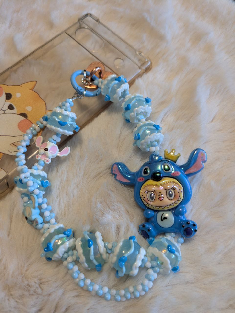 Cute Labubu and Stitch Phonechain, Taschen und Keychain