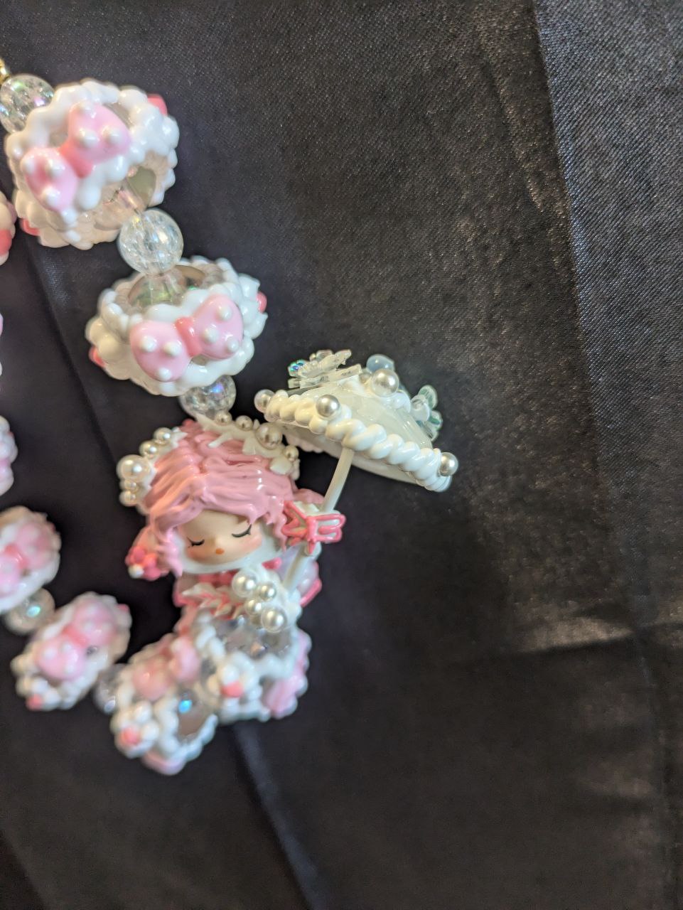 Cute SkullPanda Princes umbrella Phonechain, Taschen und Keychain