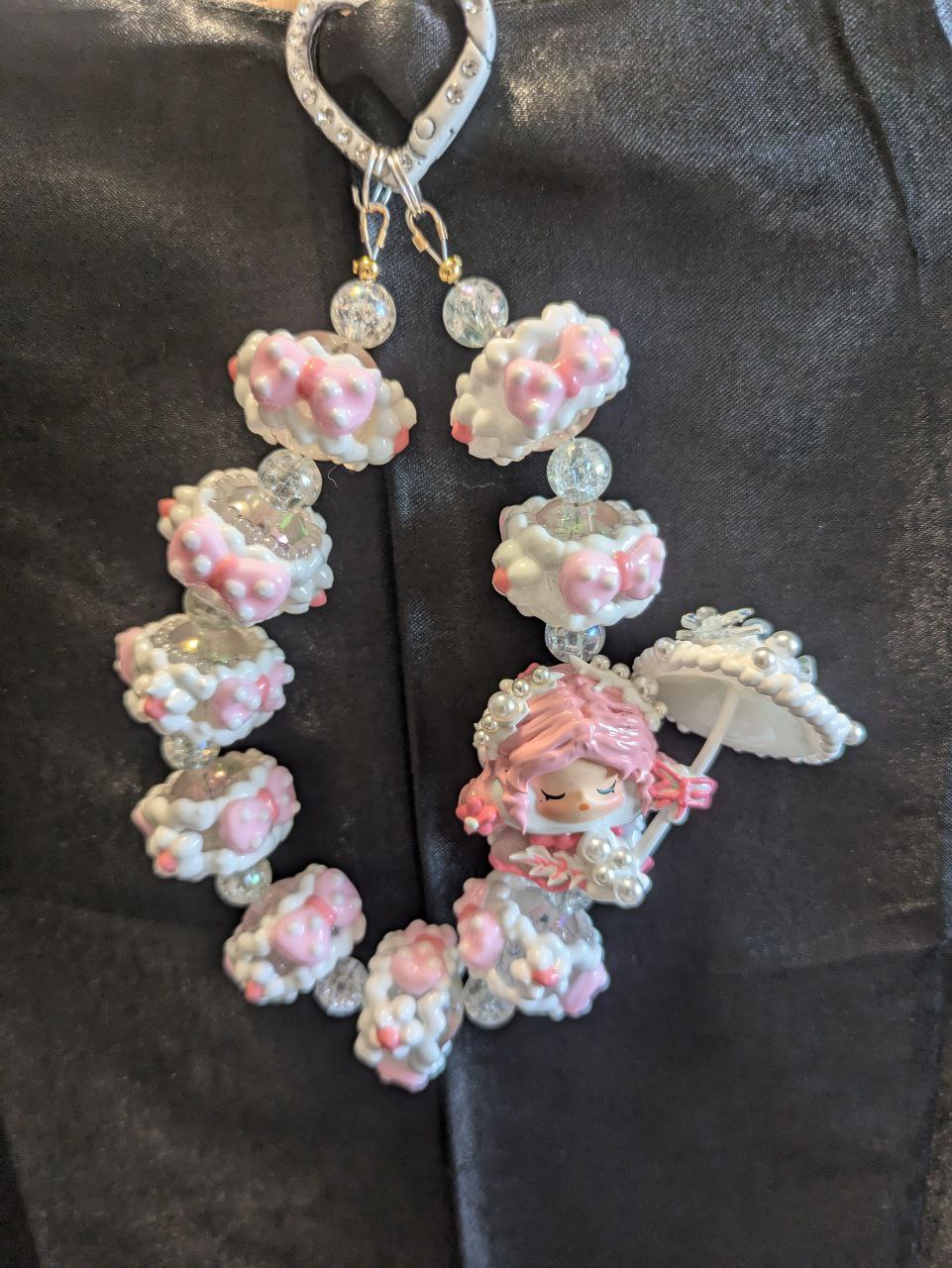 Cute SkullPanda Princes umbrella Phonechain, Taschen und Keychain