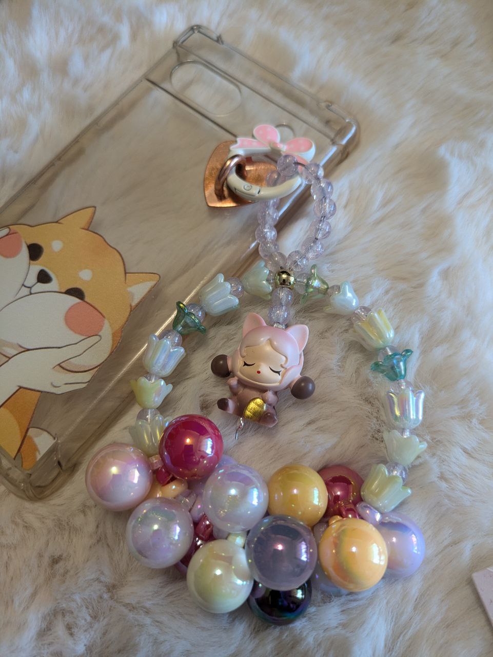SkullPanda Blumen Bogen Phonechain, Taschen und Keychain