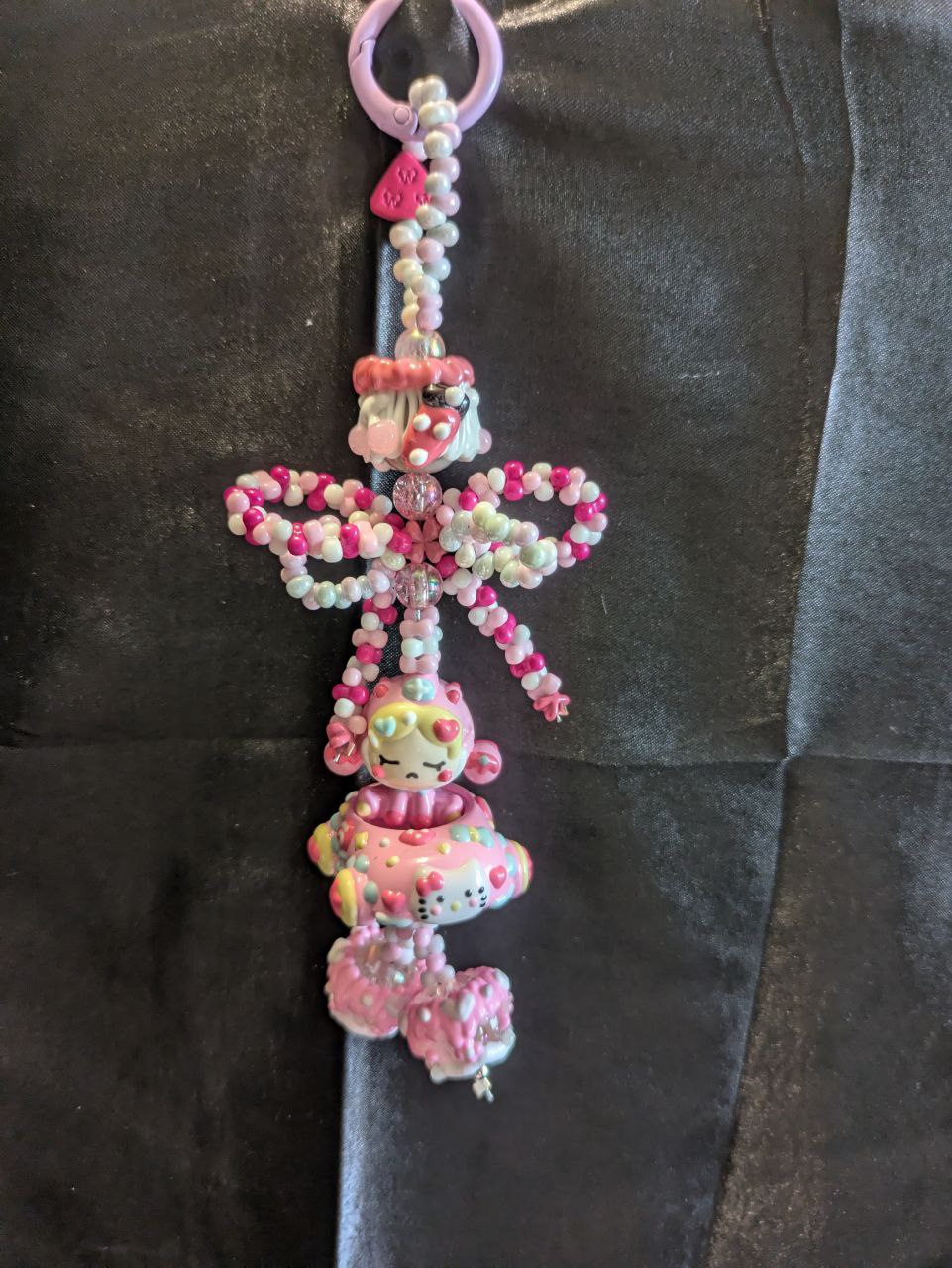 SkullPanda car pink Phonechain, Taschen und Keychain