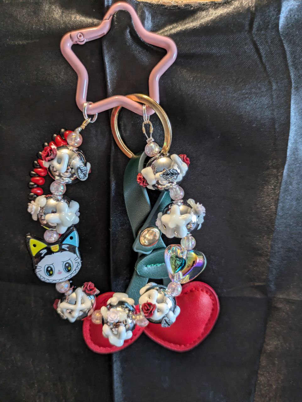 Labubu Rosen Anhänger Phonechain, Taschen und Keychain