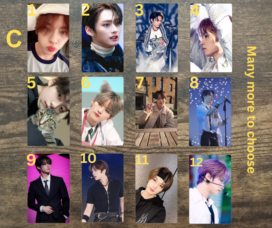 StrayKids Lee Know Photocard, K-Pop Fanmade Handmade PCs