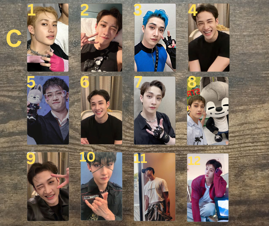 Bangchan Photocard, Straykids K-Pop Fanmade Handmade PCs
