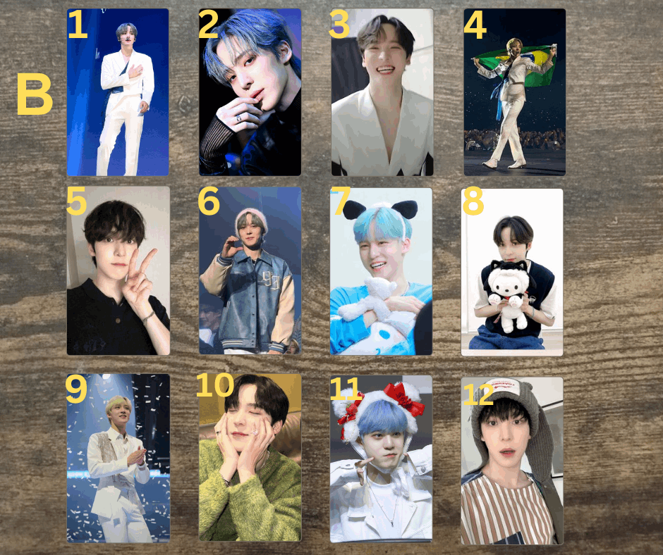 K-Pop Yunho PCS Fotokarten, Handmade Ateez PCs Sammelkarten