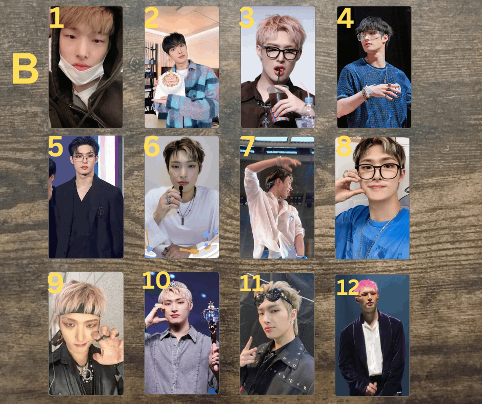 Ateez Mingi Photocard, Handmade, Kpop Sammelkarten, PCs Ateez