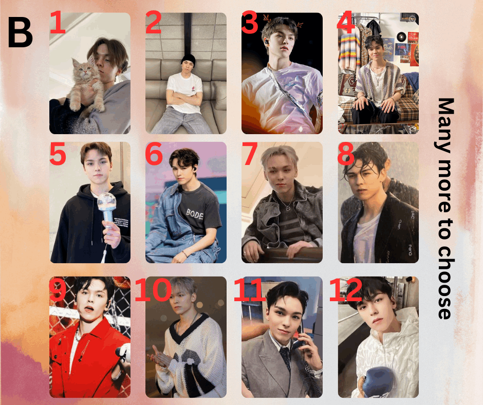 Seventeen Vernon Photocard, Handmade, Kpop, Carat Sammelkarten