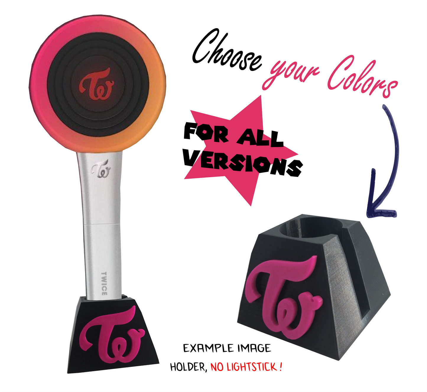 Twice Lightstick holder für alle Versionen, Kpop Fanmade stand