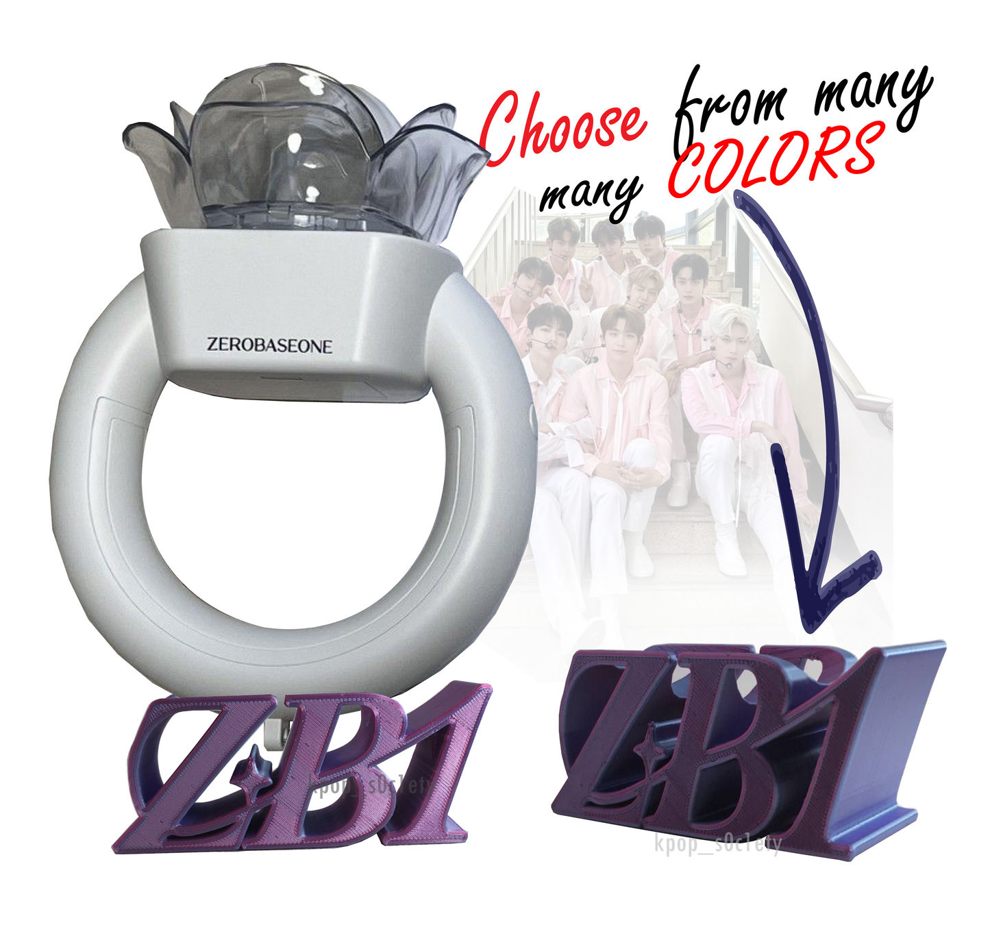 Zerobase One Lightstick holder,Zb1 Zerose Fanmade, Kpop Fanmade Geschenkidee