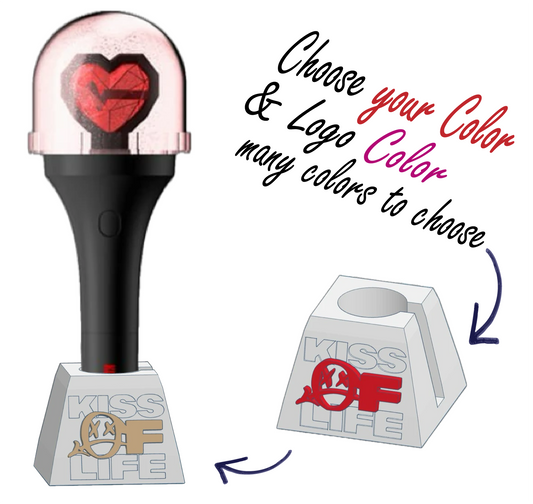 Kiss of life Lightstick holder for all versions, K-Pop Fanmade stand