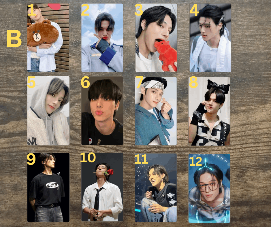 K-Pop Wooyoung PCs Fotokarten, PCs Sammelkarten Ateez, Handmade