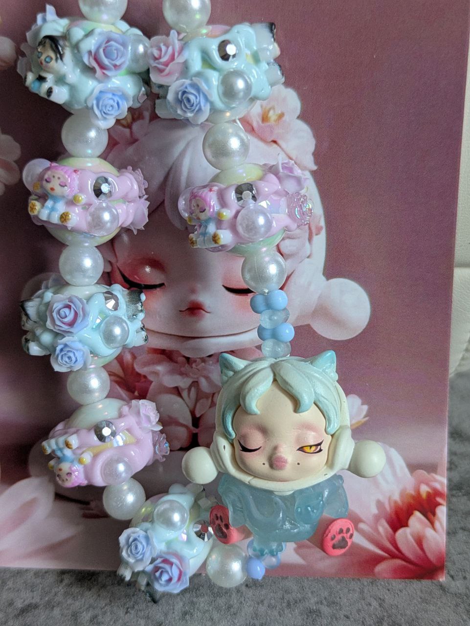 SkullPanda cat Design Handykette & Taschenanhänger: Der süße kleine Anhänger