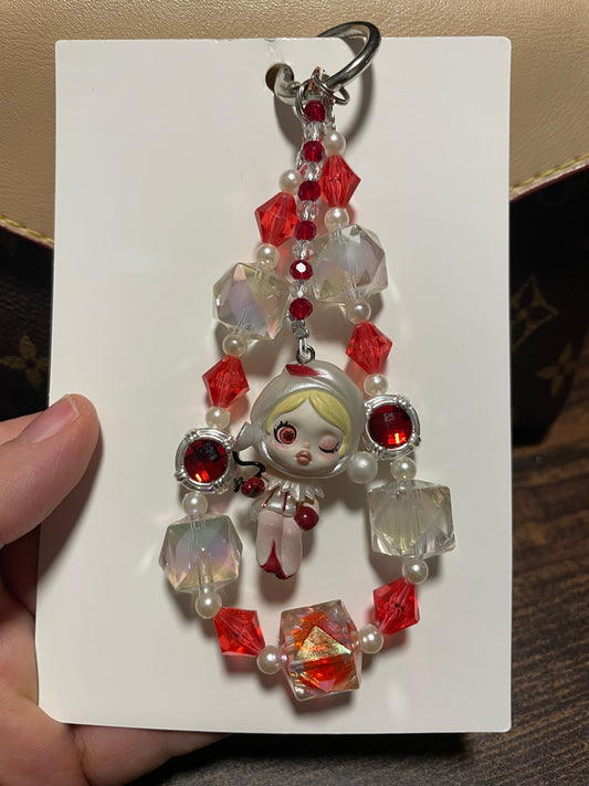 SkullPanda Red Design Handykette & Taschenanhänger: Der süße kleine Anhänger