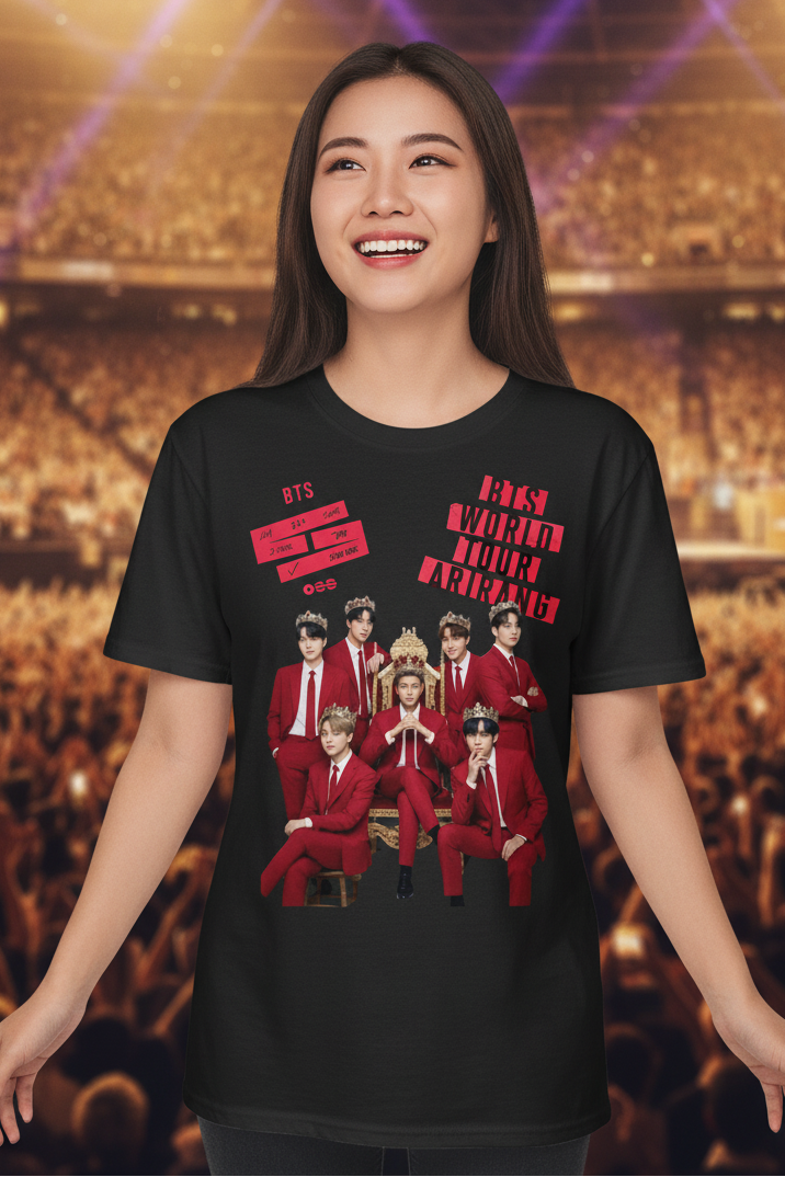 BTS Tour 2026 Unisex T-Shirt – K-Pop Fanmade Geschenkidee (S–5XL)