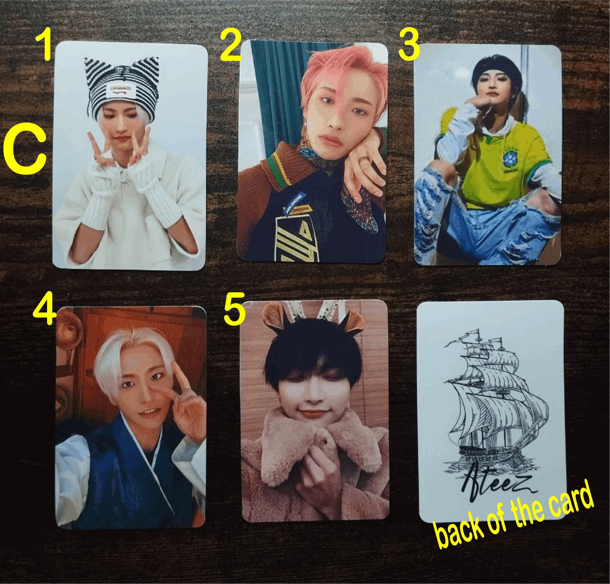 Ateez Seonghwa Photocard, Handmade, Ateez Sammelkarten, Kpop