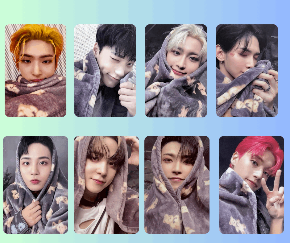 Ateez Photocard, Fotokarten, Handmade PCs Sammelkarten Ateez