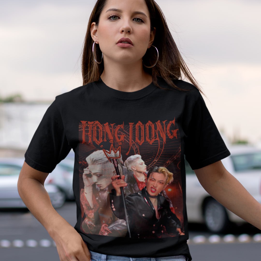 Hongjoong Shirt, K-Pop Fanmade Grafik - Ateez Atiny