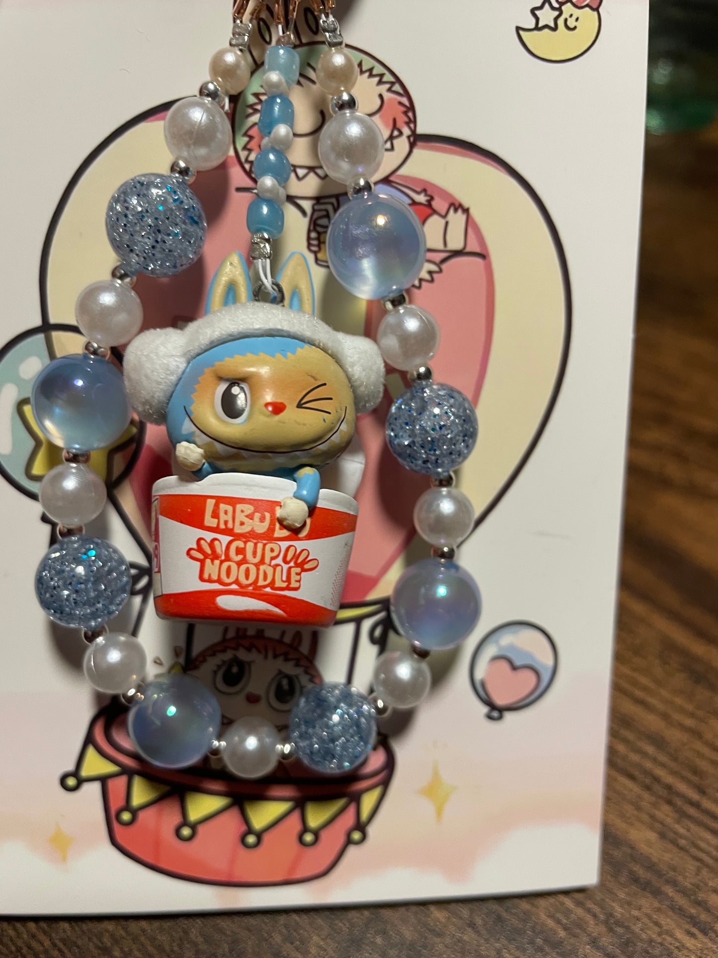 Monster Labubu Ramen Design Handykette & Taschenanhänger: Der süße kleine Anhänger