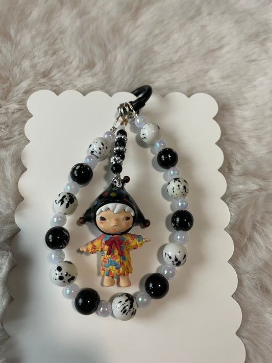 Hirono Design schwarz weiß  Handykette & Taschenanhänger: Der süße kleine Anhänger