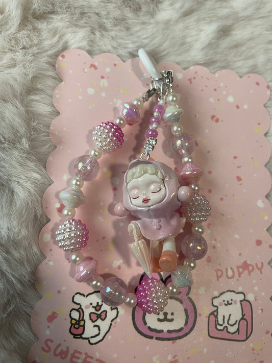 SkullPanda Regen Design Handykette & Taschenanhänger: Der süße kleine Anhänger