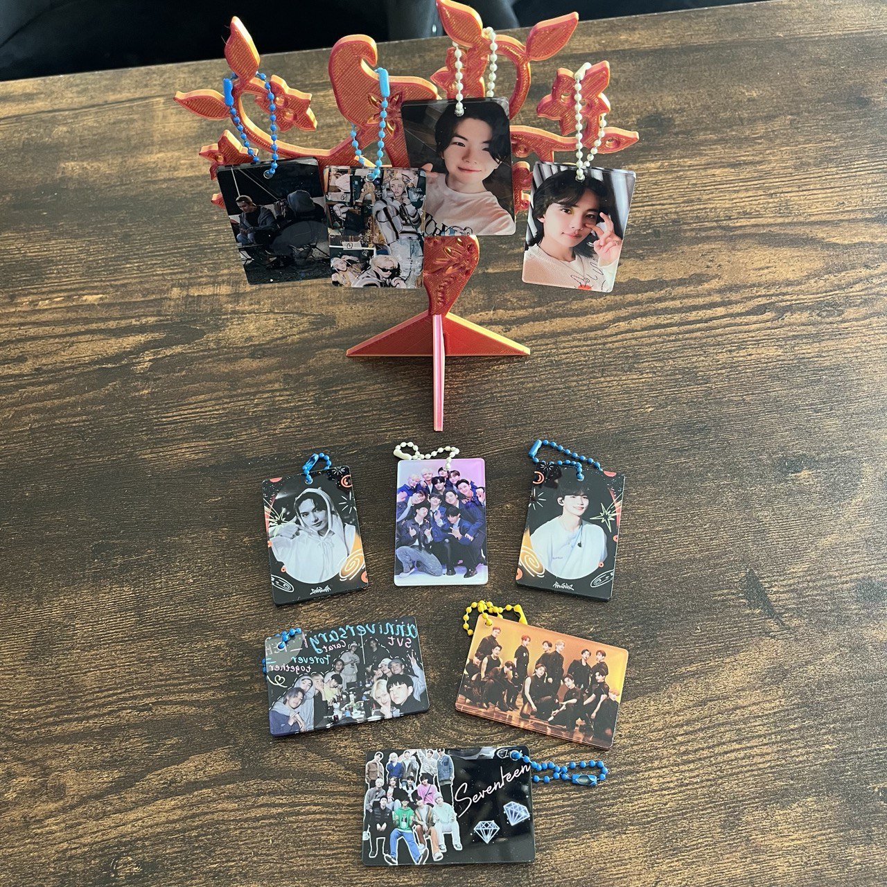 Seventeen Schlüsselanhänger, K-Pop Fanmade Handyanhänger, Foto Schlüsselanhänger