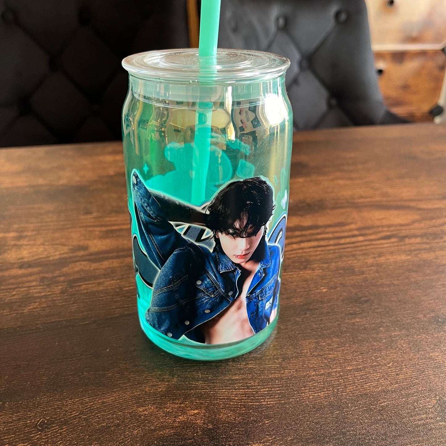 K-Pop Fanmade Drinking Glass – Perfect for Summer 16oz! Ateez, Bts,Jungkook, Jimin, NewJeans, bt21