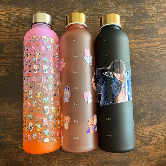 K-Pop Trinkflasche Jungkook, Bt21 and Stray Kids  – Perfekt als Geschenk Fanmade