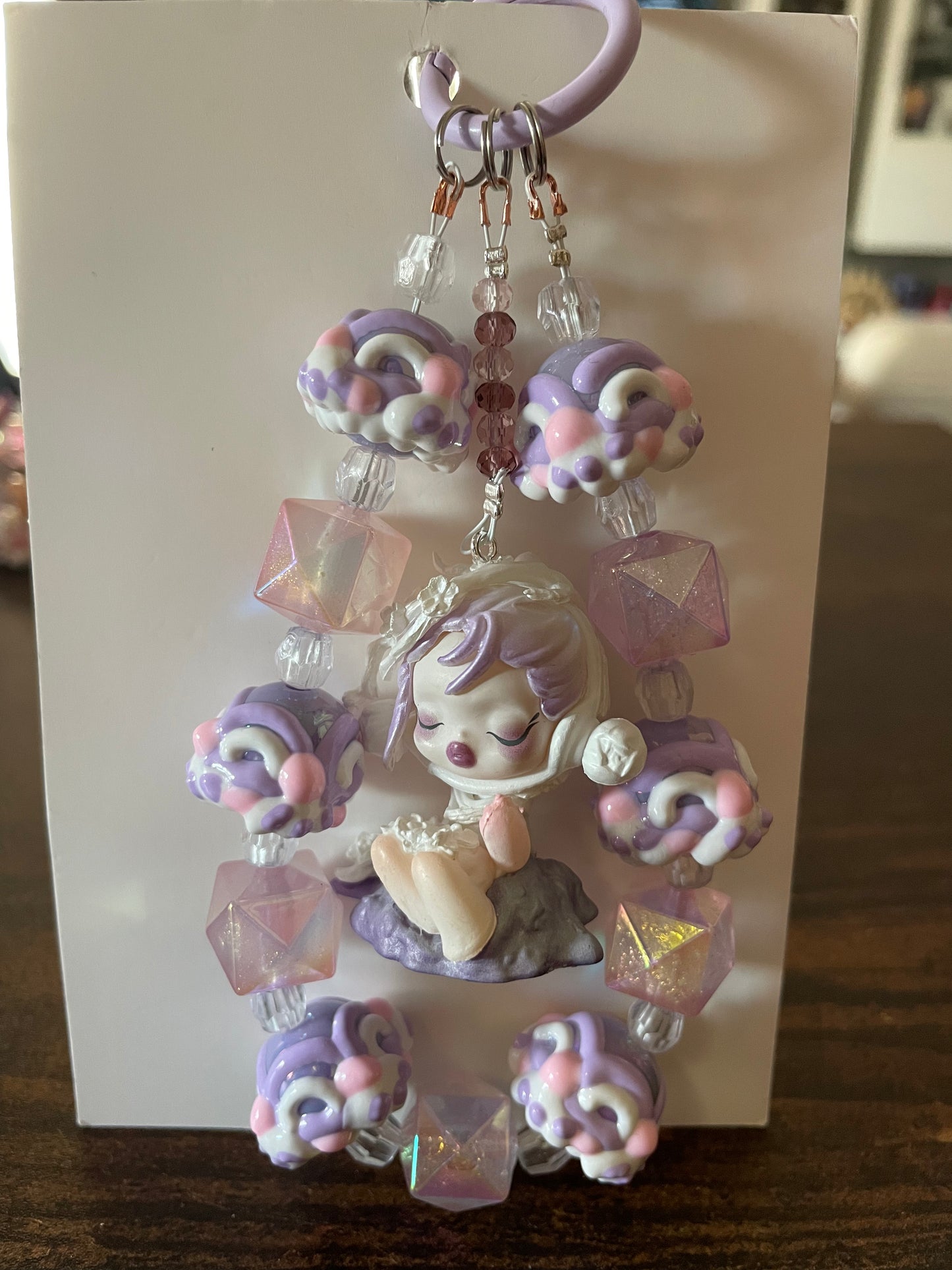 SkullPanda  lavendel Design Handykette & Taschenanhänger: Der süße kleine Anhänger