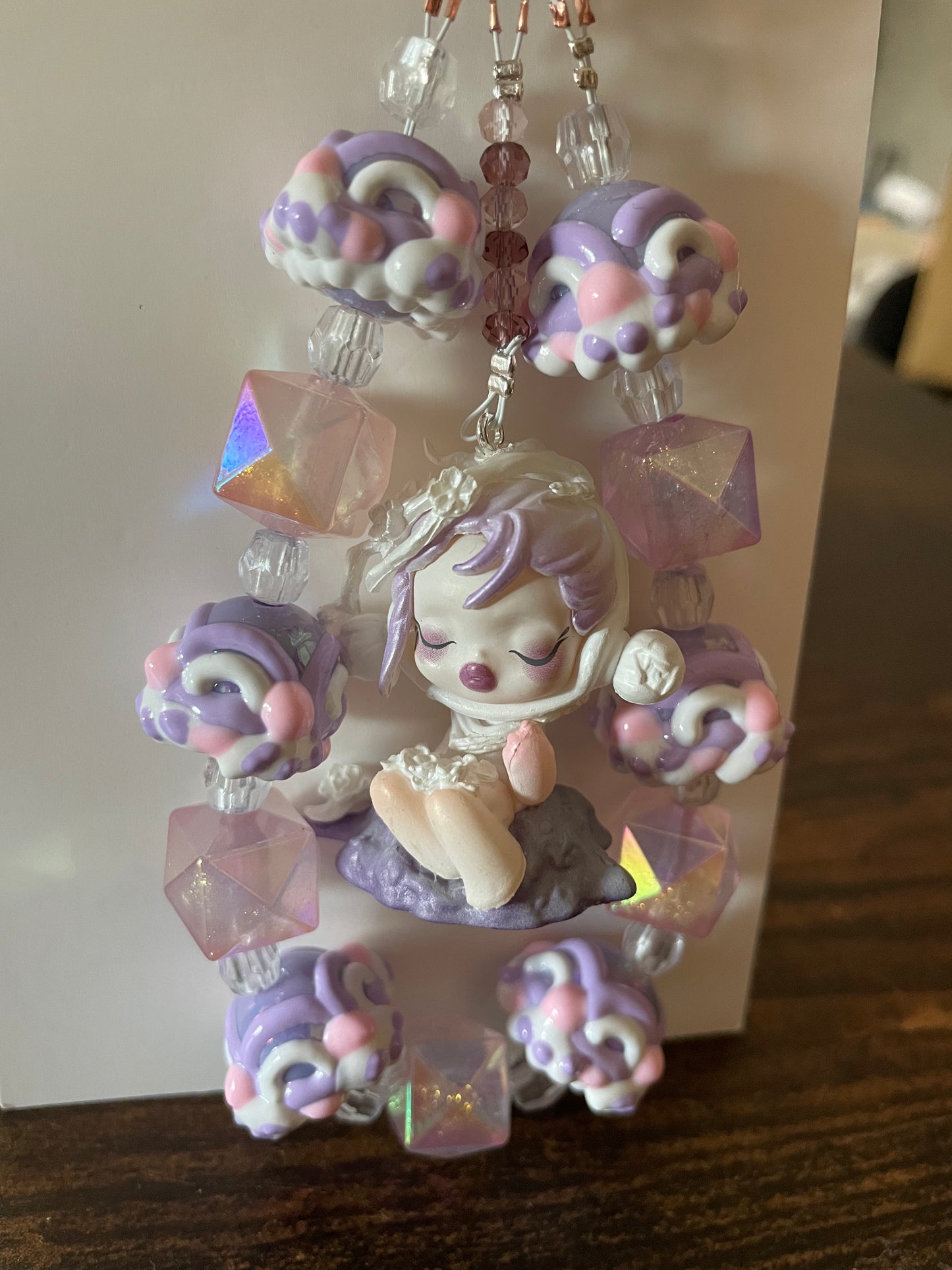 SkullPanda  lavendel Design Handykette & Taschenanhänger: Der süße kleine Anhänger