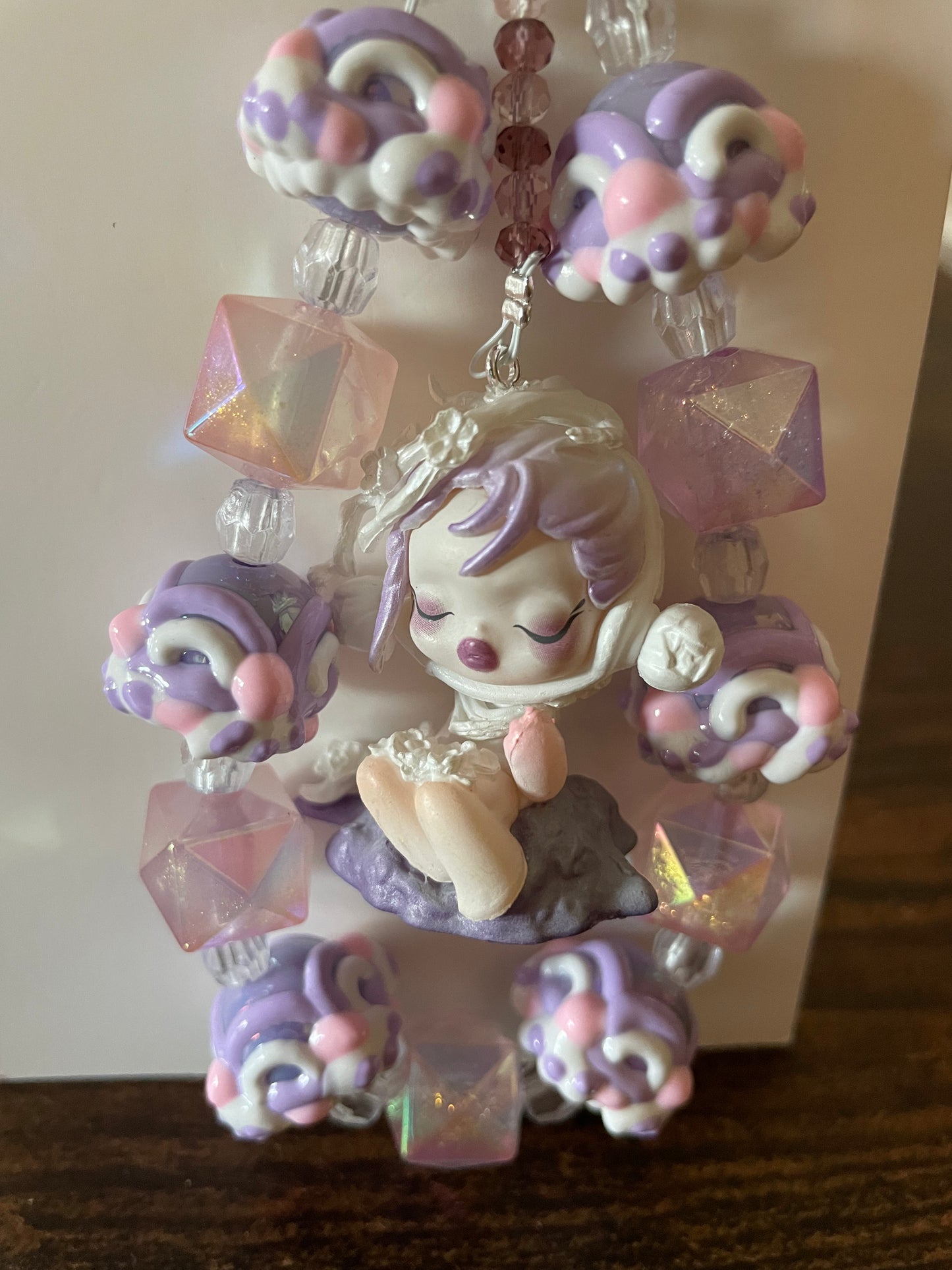 SkullPanda  lavendel Design Handykette & Taschenanhänger: Der süße kleine Anhänger