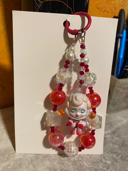 SkullPanda red  Design Handykette & Taschenanhänger: Der süße kleine Anhänger