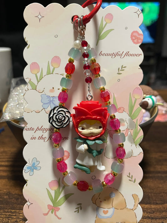 Hirono Rosen Design Handykette & Taschenanhänger | Der süße kleine Anhänger