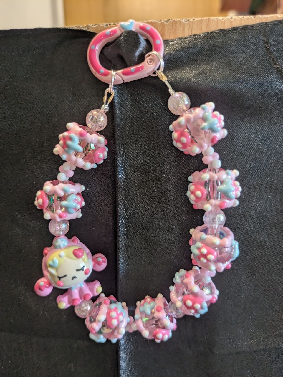 Cute  Rosa  SkullPanda Phonechain, Taschen und Keychain
